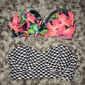 Bundle of strapless swimsuit tops